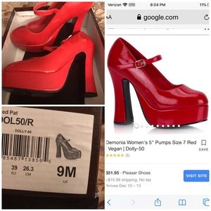 Demonia - Paten leather Mary Janes